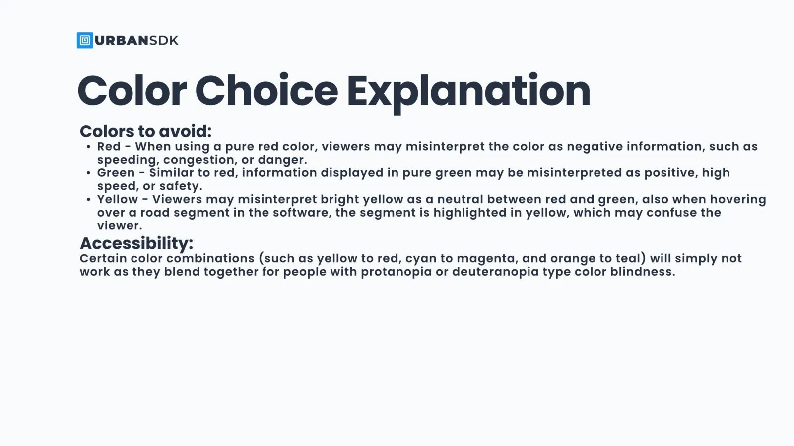 Which colors to avoid, and why
